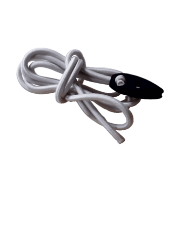 white Elastic Cord with clip (2.5m)